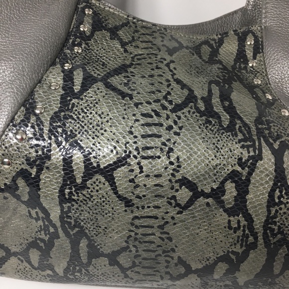 Chi by Carlos Falchi Leather Metallic Bag - Picture 14 of 16